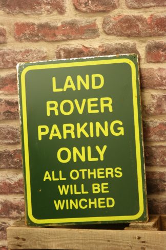 Plaque métallique vintage Land Rover Parking Only