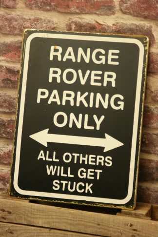 Plaque métallique vintage Range Rover Parking Only
