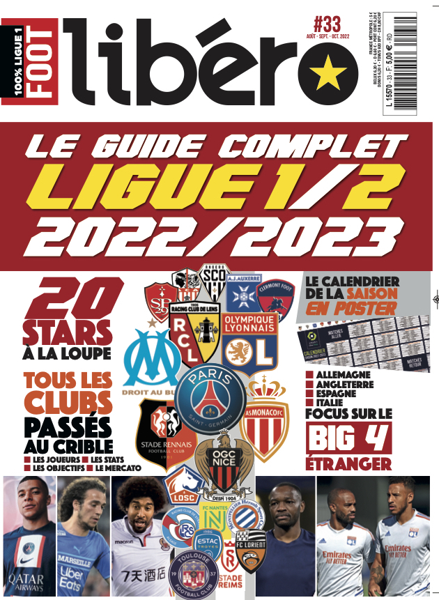 Foot Libéro 33-Le guide complet Ligue 1 / 2 2022